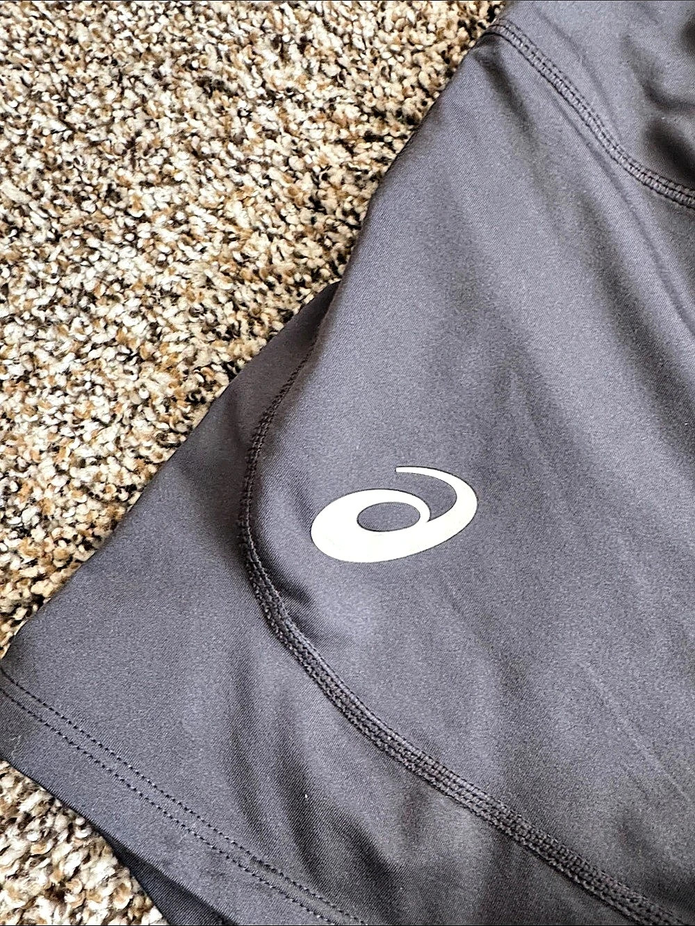 ASICS Athletic Circuit Nylon Spandex Compression Shorts Gray Large - Picture 4 of 7